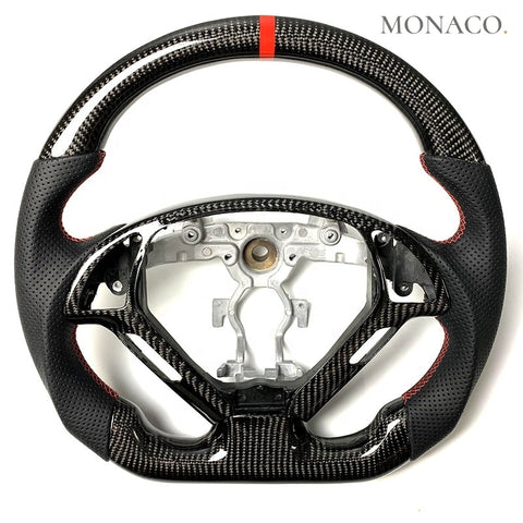 Custom carbon fiber steering wheel for Infiniti G37-G35-G25 (2003–2013): Carbon Fiber