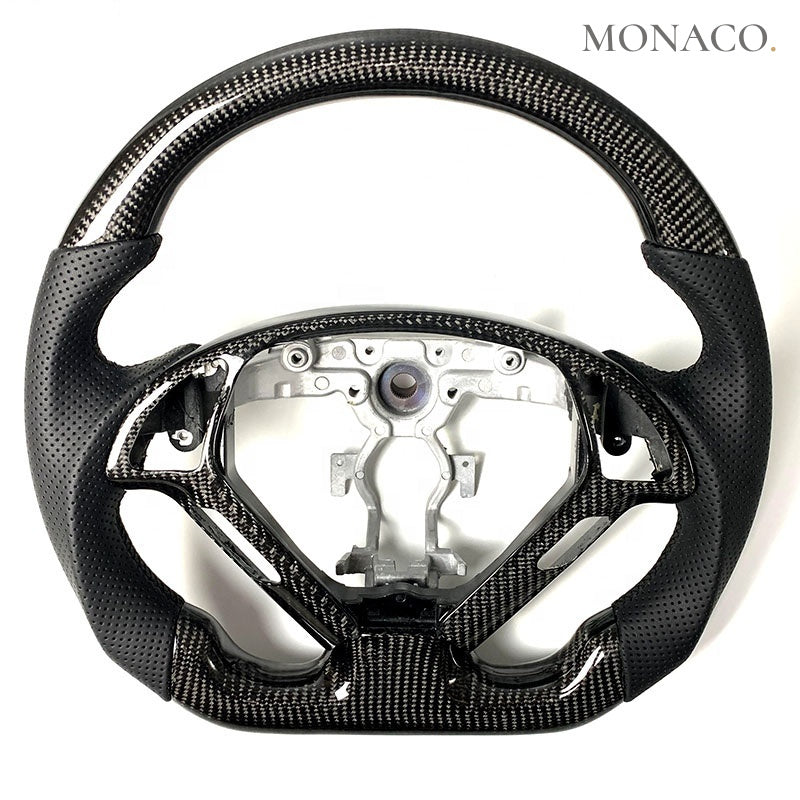 2008–2013 Infiniti G37 / G25 Carbon Fiber Steering Wheel – Carbon Fiber & Perforated Leather