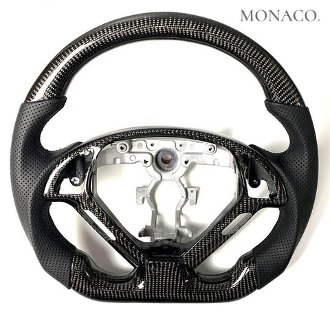 Custom carbon fiber steering wheel for Infiniti G37-G25 (2008–2013): Carbon Fiber