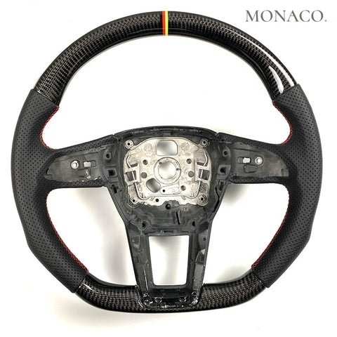 Custom carbon fiber steering wheel for Audi A4 A5 A6 A7 A8 Q3 Q5 Q7 S3 S5 S7 R8 RS3 RS5 RS6 (2013–2024): Carbon