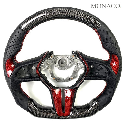Custom carbon fiber steering wheel for Infiniti Q50-Q60-Q70-G37-G35-QX50-QX30 (2003–2024): Carbon Fiber