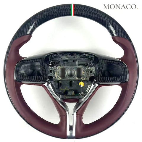 Custom carbon fiber steering wheel for Maserati Levante Ghibli GranTurismo (2014–2020): Carbon
