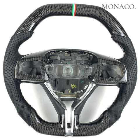 Custom carbon fiber steering wheel for Maserati Ghibli Levante GT (2014–2018): Carbon