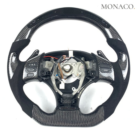 Custom carbon fiber steering wheel for Lexus IS250 IS350 IS F (2008–2013): LED Carbon