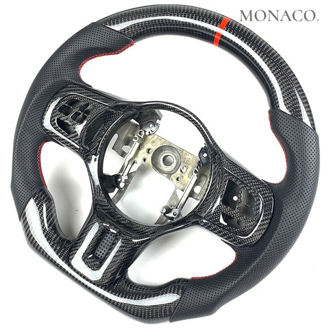 Custom carbon fiber steering wheel for Mitsubishi Lancer Evolution X (2008–2015): Carbon