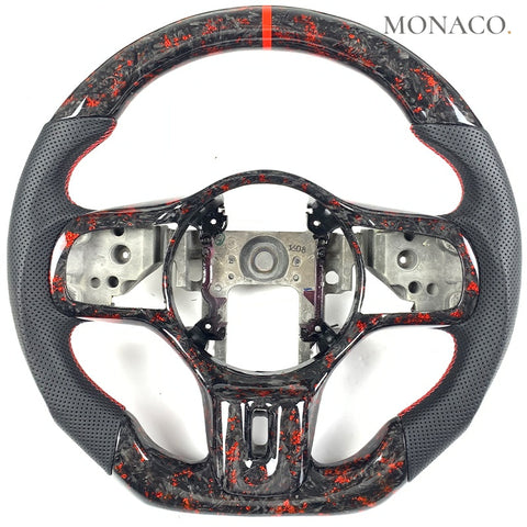 Custom carbon fiber steering wheel for Mitsubishi Lancer Evolution X (2008–2015): Forged Carbon
