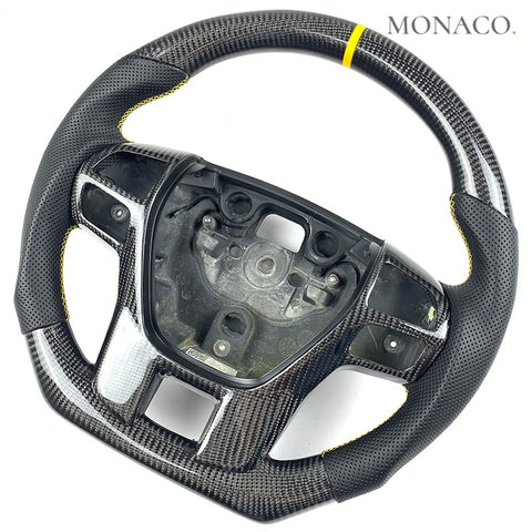 Custom carbon fiber steering wheel for Ford Ranger Everest Raptor (2016–2020): Carbon