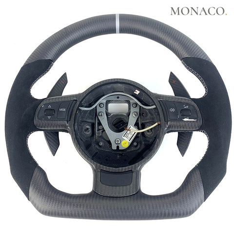 Custom carbon fiber steering wheel for Audi R8 TT A4 A5 A6 A7 A8 Q3 Q5 Q7 RS3 RS4 RS5 RS6 S3 S4 S6 (2013–2024): Carbon