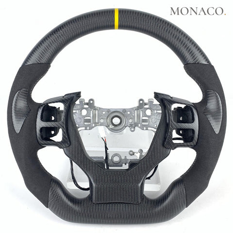 Custom carbon fiber steering wheel for Lexus IS250 RC F LC NX LS ES GS CT (2014–2022): Suede Matte Carbon
