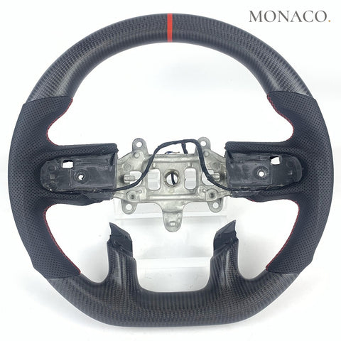Custom carbon fiber steering wheel for Dodge Ram 1500 2500 3500 (2019–2023): Matte Carbon