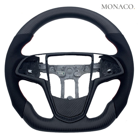Custom carbon fiber steering wheel for Cadillac ATS CTS (2013–2018): Matte Carbon