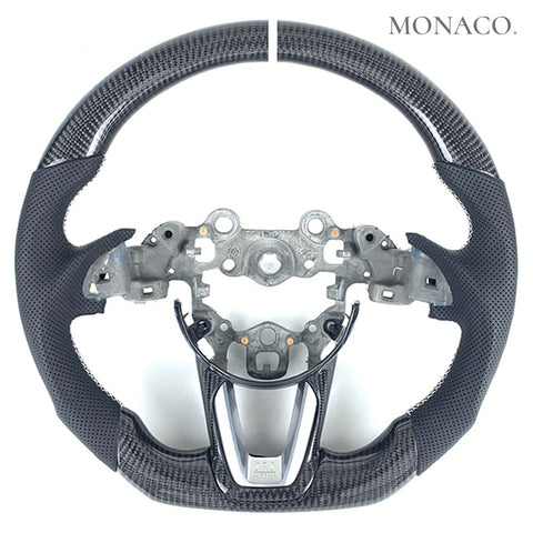 Custom carbon fiber steering wheel for Mazda Mazda3 Mazda6 CX-3 CX-4 CX-5 CX-7 CX-9 MX-5 RX-8 (2012–2018): Carbon