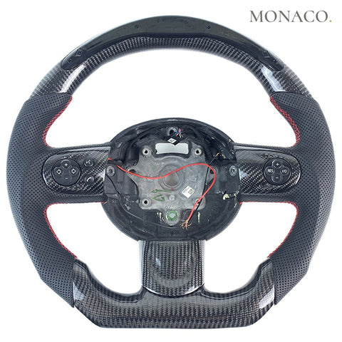 Custom carbon fiber steering wheel for Mini Cooper Cooper S R56-F55-F56-R50-F57-R57-R55-F60-F54 (2013–2019): LED