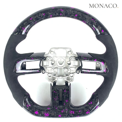 Custom carbon fiber steering wheel for Ford Mustang S550 (2015–2021): Forged Carbon