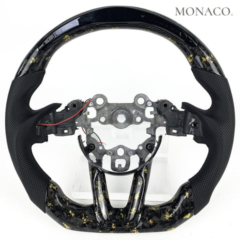 Custom carbon fiber steering wheel for Mazda Mazda3 Mazda6 RX-8 MX-5 CX-3 CX-5 CX-8 CX-9 (2012–2024): LED Forged Carbon