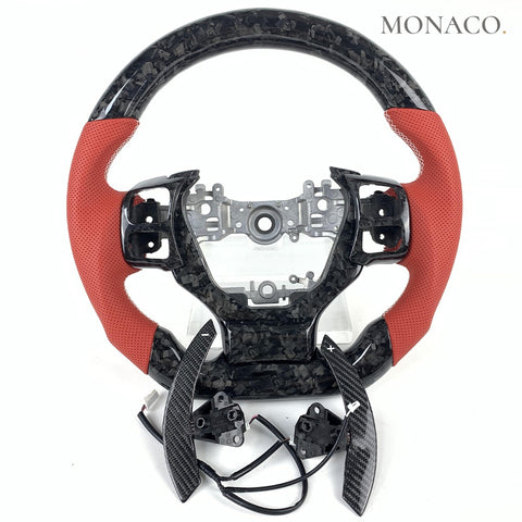 Custom carbon fiber steering wheel for Lexus IS NX RX IS F CT GS F (2014–2020): Forged Carbon
