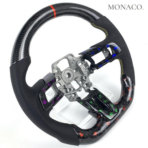 Custom carbon fiber steering wheel for Ford Mustang GT Shelby S550 (2015–2023): Forged Carbon