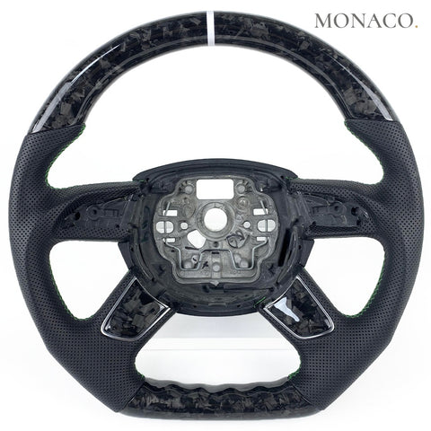 Custom carbon fiber steering wheel for Audi A3 A4 A6 C7 (2011–2016): Forged Carbon