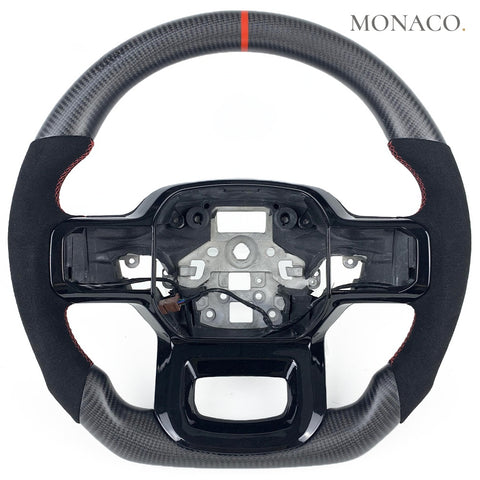 Custom carbon fiber steering wheel for Ford F-150 Raptor (2018–2024): Matte Carbon