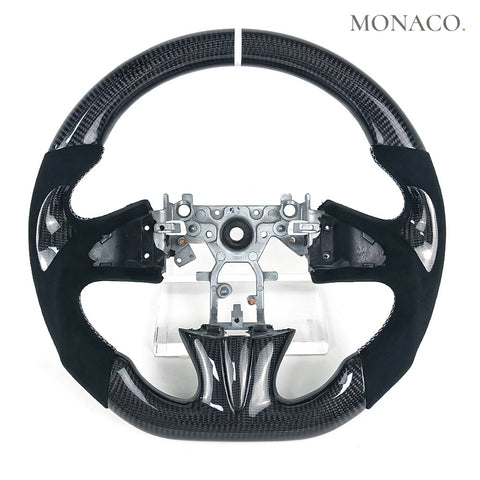 Custom carbon fiber steering wheel for Infiniti Q50-Q60 (2015–2017): Black