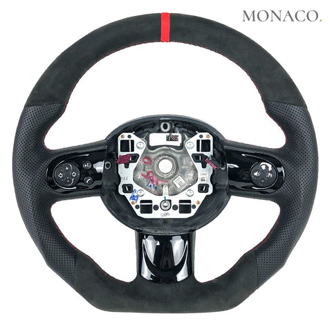 Custom carbon fiber steering wheel for Mini Cooper Cooper R55 R56 R57 R58 R59 (2007–2013): Piano Black