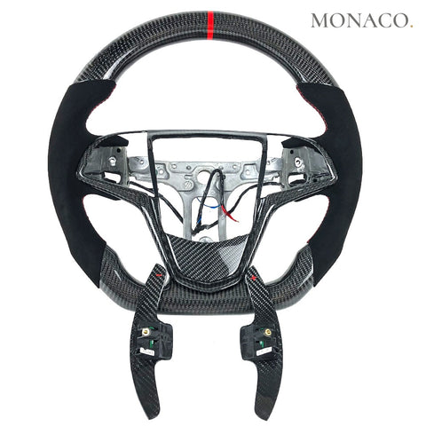 Custom carbon fiber steering wheel for Cadillac ATS ATS-V CTS XTS SRX CT6 (2013–2019): Carbon