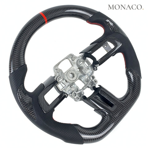 Custom carbon fiber steering wheel for Ford Mustang (2015–2024): Carbon