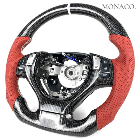 Custom carbon fiber steering wheel for Lexus GS300 GS350 RC F RC200 IS300 IS250 (2014–2020): Carbon
