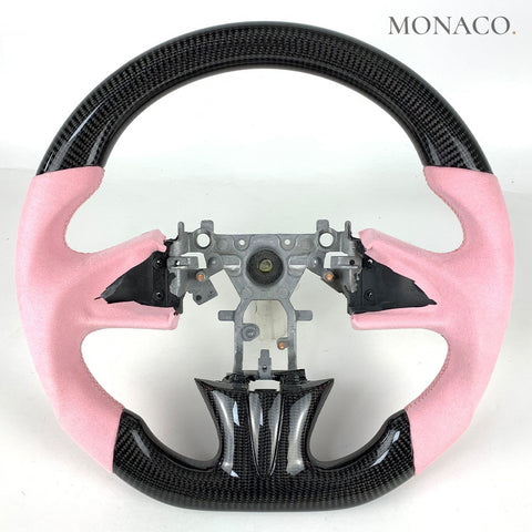 Custom carbon fiber steering wheel for Infiniti Q50L-Q50-Q60-Q70-G37-G35 (2012–2017): Real Carbon Fiber