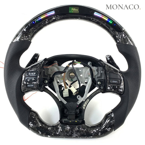 Custom carbon fiber steering wheel for Lexus IS IS200 IS300 IS F (2014–2020): LED Forged Carbon