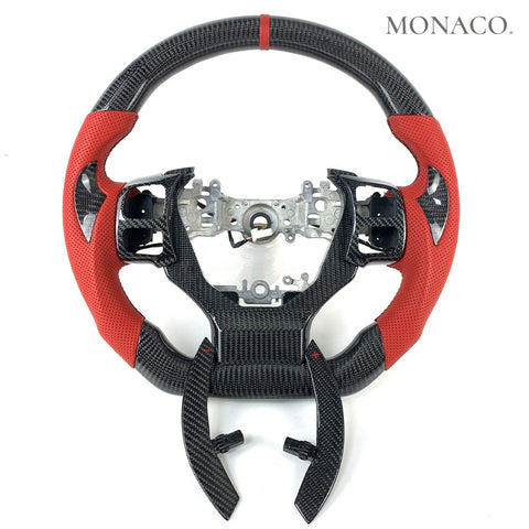 Custom carbon fiber steering wheel for Lexus IS CT RX RC LC NX GS ES (2014–2022): Carbon