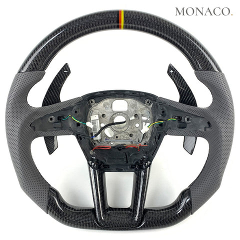 Custom carbon fiber steering wheel for Audi A6 A7 A8 S6 S7 RS3 RS4 RS5 RS6 RS7 Q3 C7 C8 (2012–2024): Carbon
