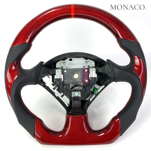 Custom carbon fiber steering wheel for Honda S2000 (2013–2016): Red