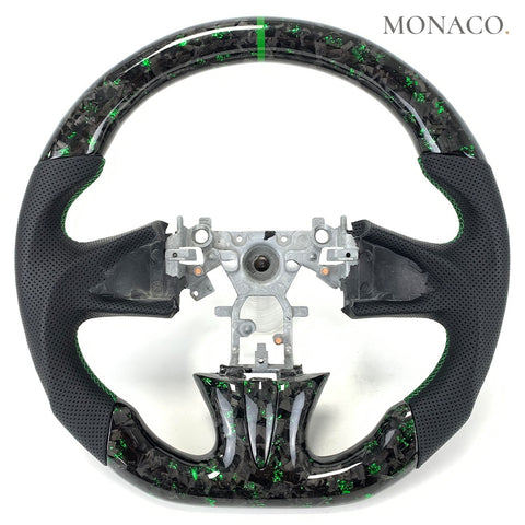 Custom carbon fiber steering wheel for Infiniti Q50-Q60 (2015–2017): Green