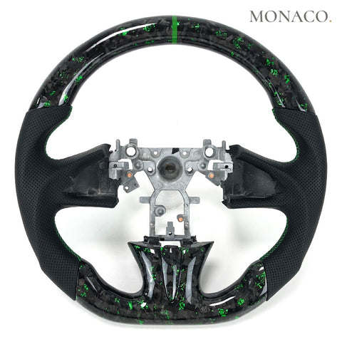 Custom carbon fiber steering wheel for Infiniti Q50-Q60 (2014–2024): Green