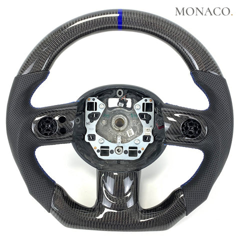 Custom carbon fiber steering wheel for Mini Cooper Cooper & Cooper S R50 R53 R56 (2002–2013): Carbon