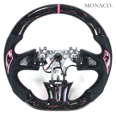 Custom carbon fiber steering wheel for Infiniti Q50 (2014–2024): Pink