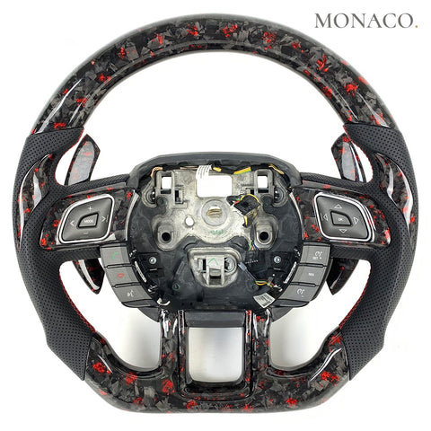 Custom carbon fiber steering wheel for Land Rover Range Rover Evoque (2012–2017): Forged Carbon
