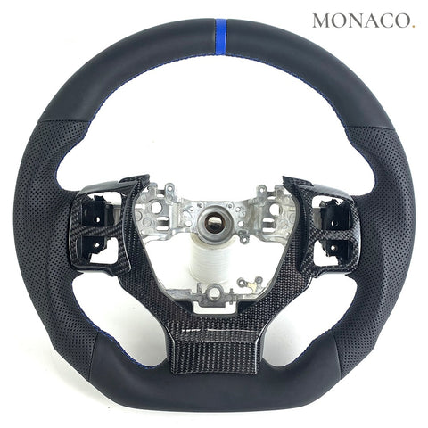 Custom carbon fiber steering wheel for Lexus IS IS F RC CT NX IS200 IS250 IS300 IS350 (2014–2020): All Leather Carbon