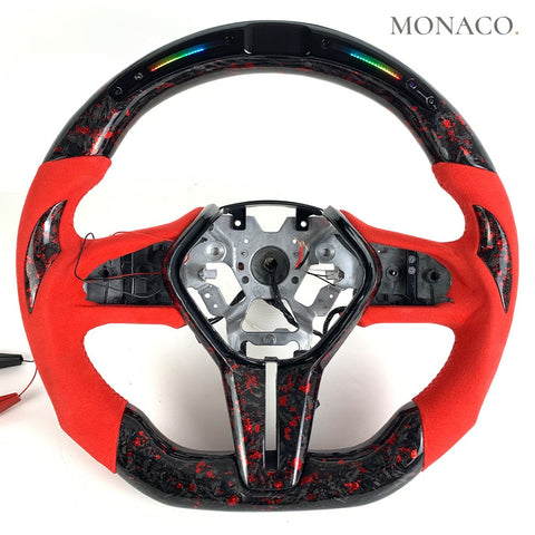 Custom carbon fiber steering wheel for Infiniti Q50-Q60 (2014–2024): Red