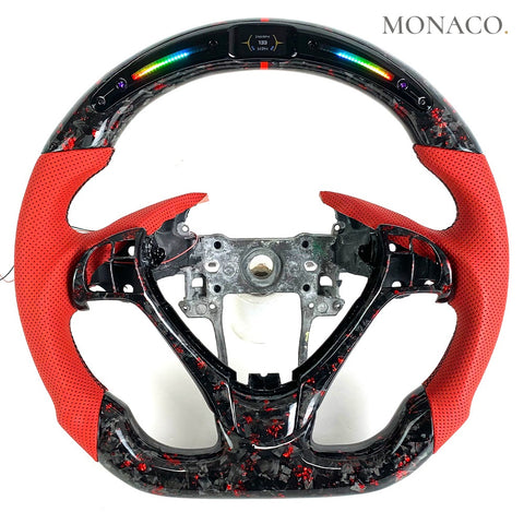 Custom carbon fiber steering wheel for Acura TL TLX TSX MDX (2015–2018): LED Forged Carbon