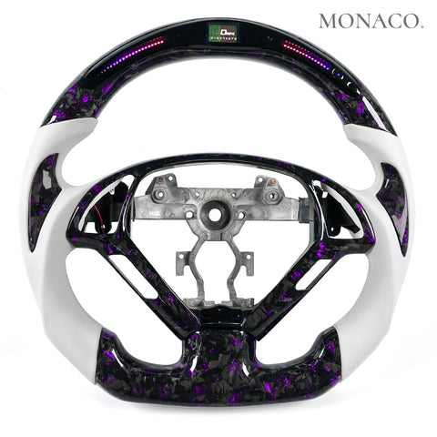 Custom carbon fiber steering wheel for Infiniti G37-G25 (2008–2014): Purple