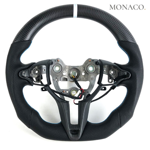 Custom carbon fiber steering wheel for Hyundai Elantra N i30N (2021–2023): Matte Carbon
