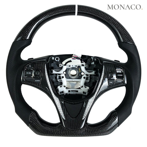 Custom carbon fiber steering wheel for Acura TLX RDX ILX MDX NSX (2015–2020): Carbon