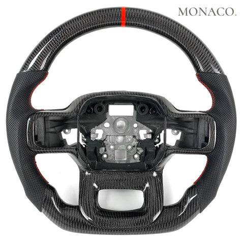 Custom carbon fiber steering wheel for Ford F-150 Raptor F-250 (2021–2025): Carbon