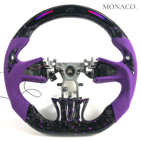 Custom carbon fiber steering wheel for Infiniti Q50S-Q50 (2013–2017): Purple