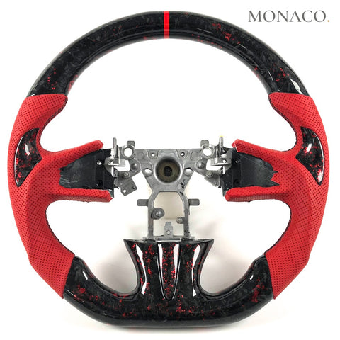 Custom carbon fiber steering wheel for Infiniti Q50-Q60S-QX60-QX50 (2015–2017): Red