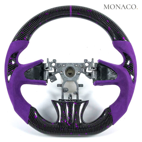 Custom carbon fiber steering wheel for Infiniti Q50-Q60S-QX60-QX50 (2015–2017): Purple