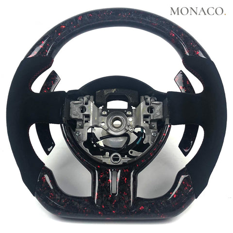 Custom carbon fiber steering wheel for Toyota 86 Subaru BRZ (2017–2020): Black Suede Carbon