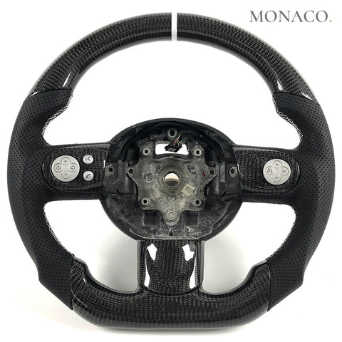 Custom carbon fiber steering wheel for Mini Cooper Cooper S & JCW F55 F56 F57 (2014–2026): Carbon